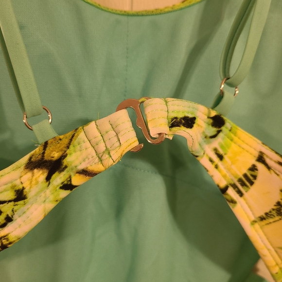 5/$10 NWOT Coral Tropics by Apollo one piece strappy open back swimsuit - Picture 6 of 9